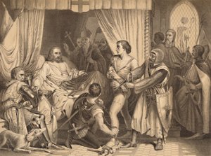 Ricardo Corazón de León perdonando a Bertrand De Gurdun, 1886 de Thomas Brown