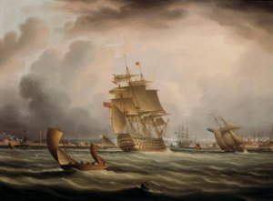 Embarcaciones frente a Portsmouth de Thomas Buttersworth