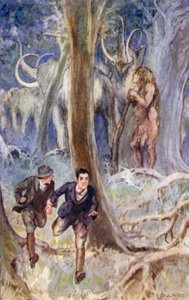 Ilustración de Viaje al centro de la Tierra de Julio Verne (litografía en color) de Thomas Cantrell Dugdale