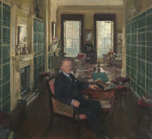 Sir Robert Witt en su biblioteca de Portman Square 32