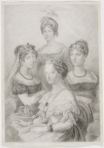 Bonaparte Mujer (tiza negra ) de Thomas Casimir Regnault