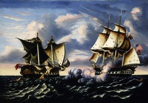 Captura de la fragata H.B.M. Macedonian por la fragata estadounidense United States, 25 de octubre de 1812