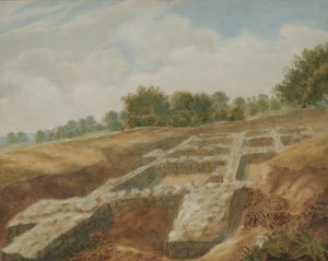 Excavación, The Mount, Villa Romana, Maidstone, Kent