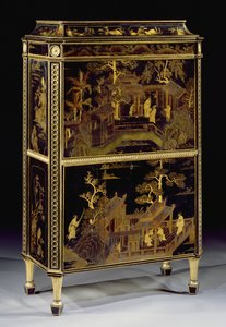 Secretaire lacado de dama, hecho para Harewood House