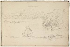 Hoosick o Montaña Saddle y Lago cerca de Pittsfield, c.1832 de Thomas Cole