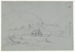 Casa en Mount Desert, c.1844 de Thomas Cole