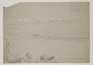 Lago Yverdon o Neuchatel desde la colina Chaumont, Suiza, 1841 de Thomas Cole