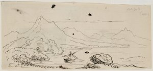 Boceto de paisaje, 1841 de Thomas Cole