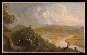 Boceto para Vista desde el monte Holyoke, Northampton, Massachusetts, después de una tormenta (El meandro) de Thomas Cole