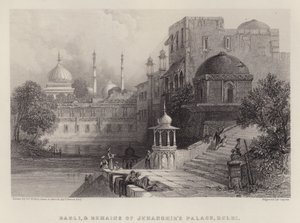 Baoli y Restos del Palacio de Jehanghir, Delhi de Thomas Colman (after) Dibdin
