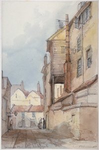 Callejón de la Rueda de Catalina, Ciudad de Londres, 1855 de Thomas Colman Dibdin