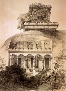Cueva con Vimana Estructural, Mahavellipore de Thomas Colman Dibdin