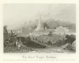 El Gran Templo, Hurdwar, India de Thomas Colman Dibdin