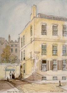 Vista de Whitefriars mostrando la esquina de Lombard Street, Ciudad de Londres, 1851 de Thomas Colman Dibdin