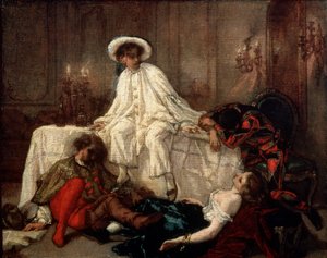 Después del baile de máscaras, década de 1850 de Thomas Couture