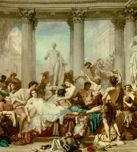 (detalle) Los Romanos de la Decadencia de Thomas Couture