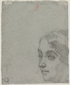 Head of a Woman (verso) de Thomas Couture