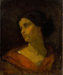 Cabeza de mujer, estudio de Thomas Couture