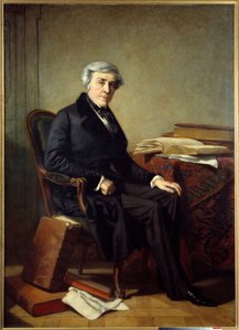 Retrato de Jules Michelet (1798-1874) historiador y escritor francés. Pintura de Thomas Couture (1815-1879)