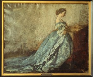 La emperatriz Eugenia en oración ... (óleo sobre lienzo) de Thomas Couture