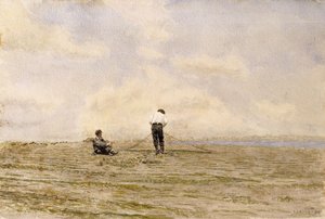 Remendando la red, 1882 de Thomas Cowperthwait Eakins