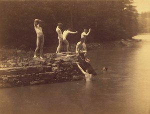 Estudio para el hoyo de natación de Thomas Cowperthwait Eakins
