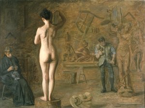 William Rush (1756-1833) tallando su figura alegórica del río Schuylkill de Thomas Cowperthwait Eakins