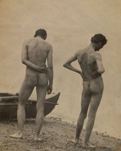 Thomas Eakins y John Laurie Wallace en una playa, 1883