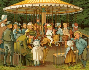 Carrusel en París, Campos Elíseos de Thomas Crane