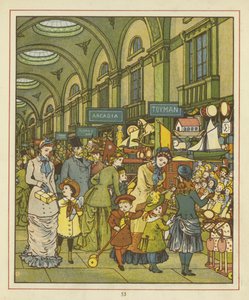 Gente comprando en una galería de Thomas Crane