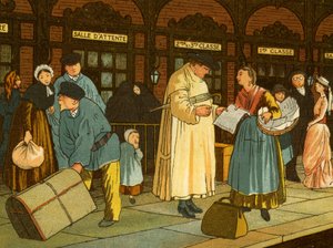 Andén de tren en estación del norte de Francia de Thomas Crane