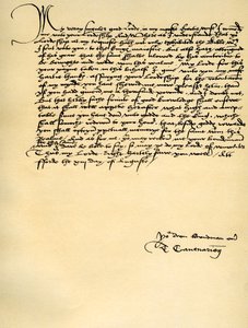 Carta de Thomas Cranmer a Thomas Cromwell, Ford, 13 de agosto de 1537