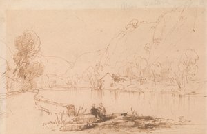 Pescador junto a un río de Thomas Creswick