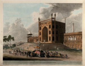 Puerta oriental del Musyid Jummah de Delhi de Thomas Daniell
