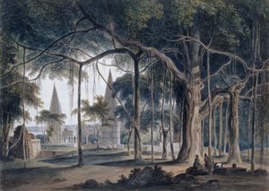 Templos hindúes en Agori, Uttar Pradesh de Thomas Daniell