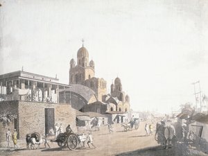 Escena de calle, de "Views in Calcutta" por Thomas Daniell, 1786-1788 de Thomas Daniell