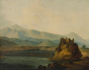 El puente de cuerda de Serinagur de Thomas Daniell