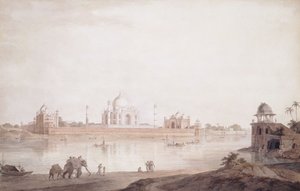 El Taj Mahal, Agra, Uttar Pradesh, 1789 de Thomas Daniell