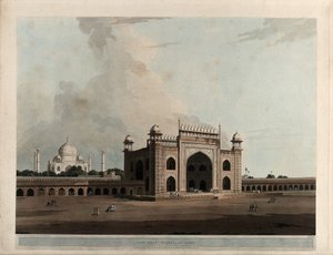 El Taje Mahal, en Agra de Thomas Daniell