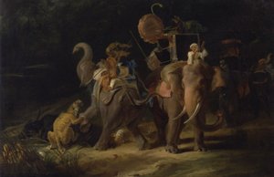 Caza de Tigres en las Indias Orientales de Thomas Daniell
