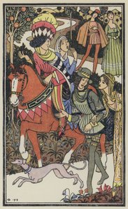 Ilustración para El Decamerón de Boccaccio (litografía en color)