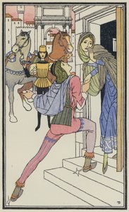 Ilustración para El Decamerón de Boccaccio (litografía en color)