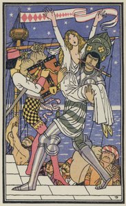 Ilustración para El Decamerón de Boccaccio (litografía en color)