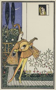 Ilustración para El Decamerón de Boccaccio (litografía en color)
