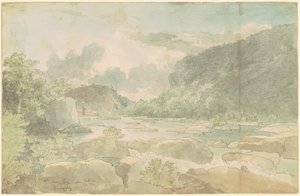 Harpers Ferry desde abajo, c.1825-26 de Thomas Doughty