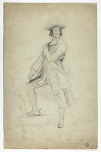 Estudio para hombre de pie con faja y pose dramática de Thomas Duncan