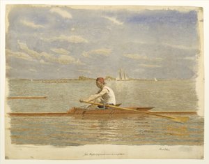 John Biglin en un skiff individual de Thomas Eakins