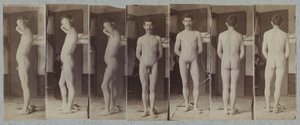Fotografías de un modelo masculino desnudo de pie («Joseph Smith») de Thomas Eakins