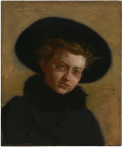 Retrato de Lillian Hammit (Muchacha con sombrero grande) de Thomas Eakins