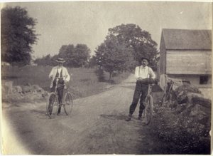 Samuel Murray y Benjamin Eakins en bicicleta de Thomas Eakins